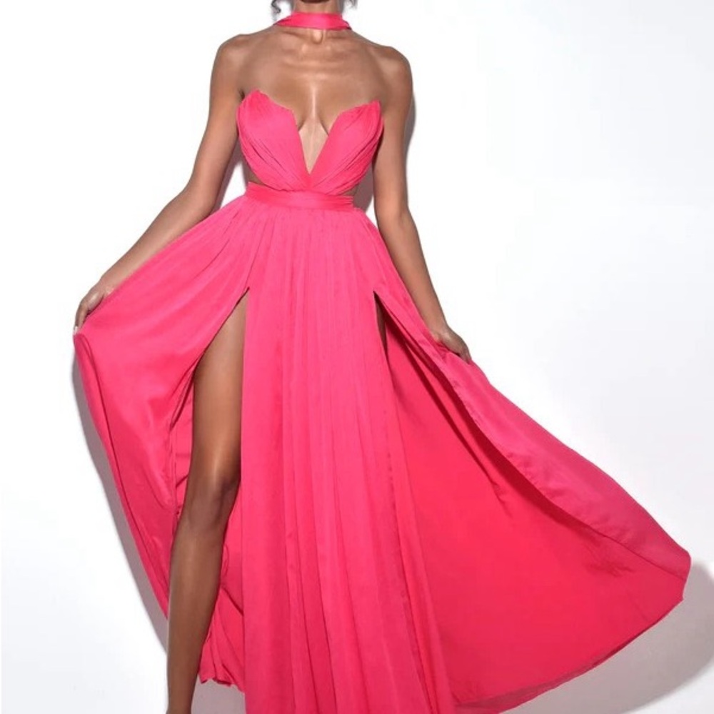 Miss Circle Xella Chic Strapless Pink Gown